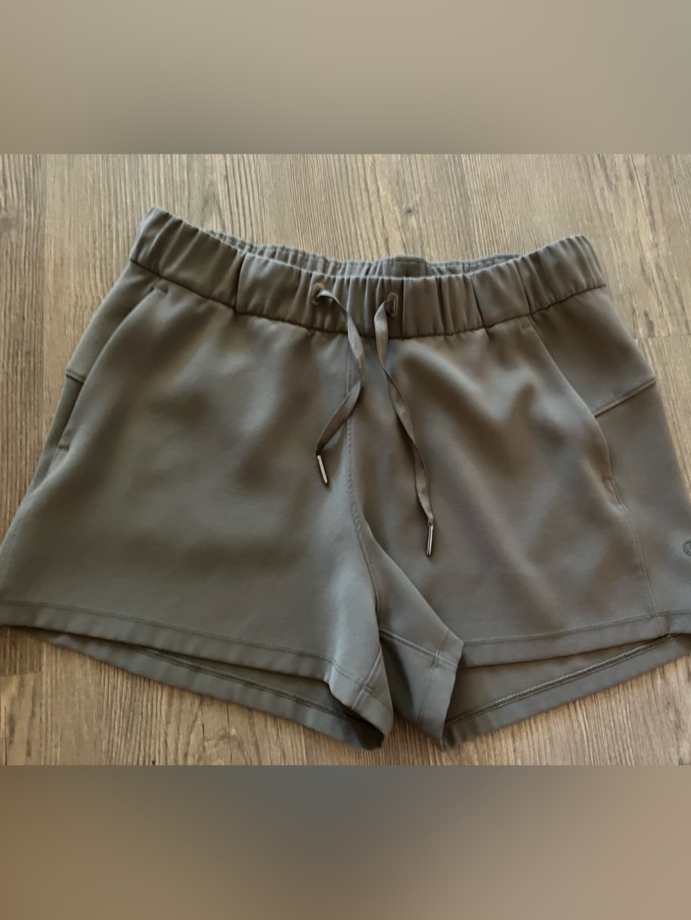 Lululemon Women’s Travel shorts, sage gray, size 8